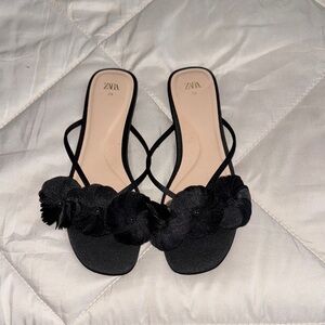 Zara Black Sandals